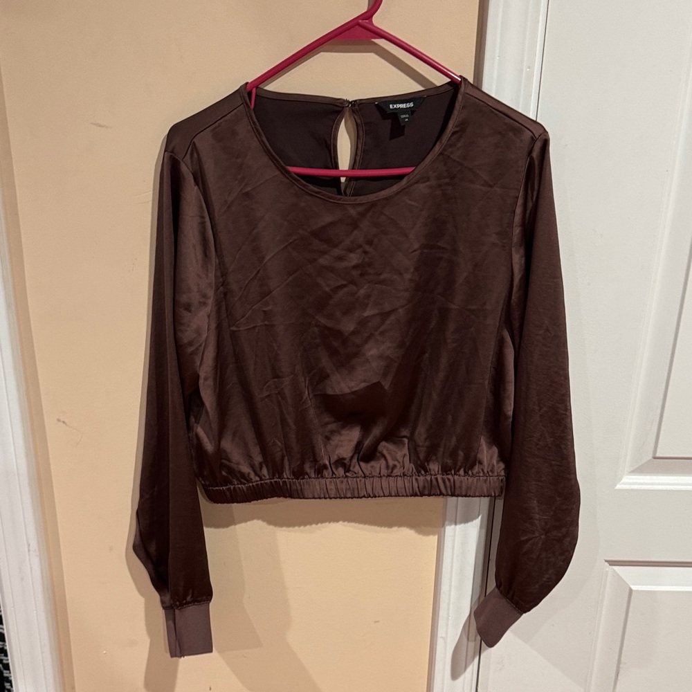 Express Brown Satin 2 piece set